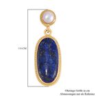 Lapislazuli und weiße Süßwasserperle Ohrringe - 30 ct. image number 5