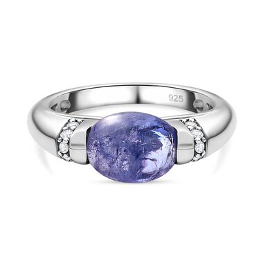 Tansanit und Zirkon Ring - 2,50 ct.