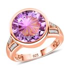 Rose De France Amethyst und Zirkon Ring - 6,06 ct. image number 3