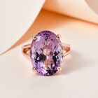 AAA Rose De France Amethyst Ring, 925 Silber rosévergoldet (Größe 17.00) ca. 12.30 ct image number 1