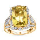 AA Ouro Verde Quarz und Zirkon Ring - 7,81 ct. image number 3