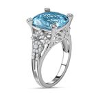 GP Bella Italia Kollektion - Himmelblauer Topas, Zirkon und blauer Saphir-Ring - 8,96 ct. image number 4