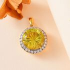 AAA Ouro Verde Quarz und Zirkon Anhänger - 9,58 ct. image number 1