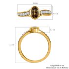 Natürlicher, goldener Tansanit und Zirkon-Ring - 0,99 ct. image number 6