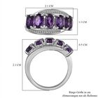 Afrikanischer Amethyst Ring Edelstahl (Größe 17.00) ca. 2,07 ct image number 6