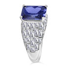 LUSTRO STELLA Blauer und weißer Zirkonia-Ring - 9,16 ct. image number 2