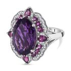 AAA Afrikanischer Amethyst, Rhodolith Granat und Zirkon-Ring - 14,16 ct. image number 0