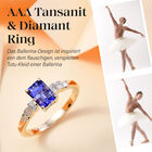 AAA Tansanit und Diamant Ring in 585 Gold - 1,22 ct. image number 1