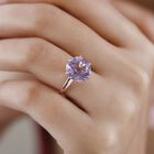 120 Facetten Rose De France Amethyst Ring, 925 Silber Roségold Vermeil (Größe 17.00) ca. 6.35 ct image number 2