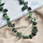 Rubin Zoisite und grüne Jade-Halskette, 50 cm - 182 ct. image number 1