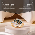 Grüner Saphir und Zirkon-Ring - 1,94 ct. image number 3