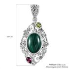 AA Malachit, Rhodolith Granat und Peridot Anhänger- 7,71 ct. image number 5