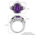 Afrikanischer Amethyst-Ring, 925 Silber platiniert  ca. 7,67 ct image number 6