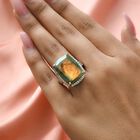 Feuer Labradorit und Zirkon-Cocktail-Ring - 21,09 ct. image number 2