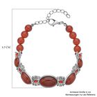 Rotes Achat Armband, ca. 20 cm, ca. 59.00 ct image number 3