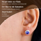 AAAA Tansanit und Diamant Ohrringe in 950 Platin - 2,38 ct. image number 2