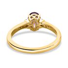 AA Lila Spinell, weißer Diamant Ring, 375 Gold (Größe 18.00) ca. 0.84 ct image number 5