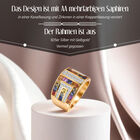 AA mehrfarbiger Saphir und Moissanit-Ring - 3,48 ct. image number 2