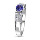 AAA Tansanit und Zirkon Ring - 0,79 ct. image number 2