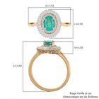 AAA Smaragd und Diamant Ring in 585 Gold - 1,07 ct. image number 4