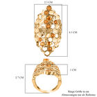 GP Honeycomb Kollektion- AA Citrin und Kanchanaburi blauer Saphir-Ring - 1,26 ct. image number 6