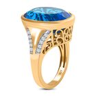 Karibik Quarz und Zirkon Ring - 20,09 ct. image number 4