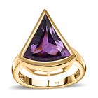 Afrikanischer Amethyst Ring, 925 Silber Gelbgold Vermeil (Größe 21.00) ca. 5.65 ct image number 3