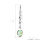 Natürlicher, äthiopischer Welo Opal, Weißer Zirkon Ohrringe 925 Silber ca. 0,72 ct. image number 4