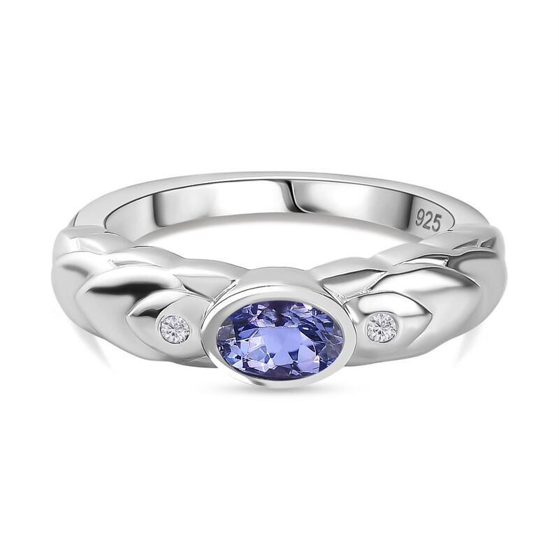 Tansanit und Zirkon Ring - 0,55 ct. image number 0