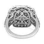 Lustro Stella - Weißer Zirkonia Ring, 925 Silber platiniert (Größe 17.00) ca. 4.42 ct image number 5