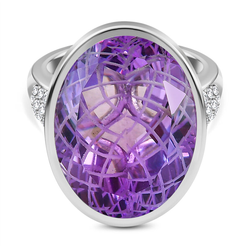 Rose de France Amethyst und Zirkon Ring - 17,08 ct. image number 0