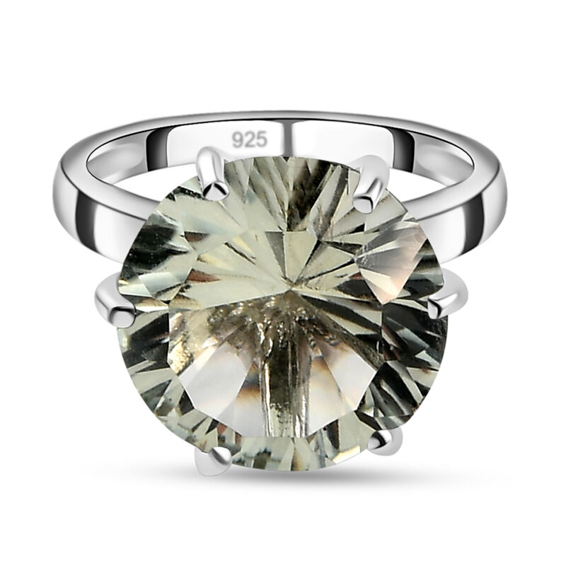 Prasiolith-Ring, 925 Silber platiniert  ca. 5,56 ct image number 0