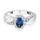 Blauer Kyanit und Zirkon-Ring - 0,97 ct. image number 0