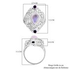 Royal Bali Kollektion- Regenbogen Mondstein und afrikanischer Amethyst-Ring - 2,84 ct. image number 5