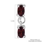 Roter Granat Ohrringe 925 Silber ca. 1,19 ct. image number 4