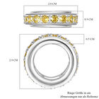 Gelber Zirkonia-Spinning-Ring - 7,47 ct. image number 6