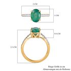 AA Kagem Sambischer Smaragd, Weißer Diamant Ring, 375 Gold (Größe 17.00) ca. 1.89 ct image number 6