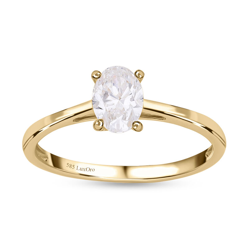 LUXORO IGI zertifizierter SI GH Labor-Diamant-Ring in 585 Gelbgold - 1 ct. image number 0