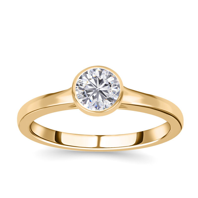 IGI zertifizierter SI GH Labor-Diamant-Ring in 585 Gelbgold - 1 ct. image number 0