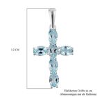 Himmelblauer Topas Kreuz-Anhänger - 3,14 ct. image number 5