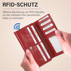 CLOSE OUT - UNION CODE: Echtleder Brieftasche mit Schlangen-Prägung und RFID Schutz, Rot image number 3