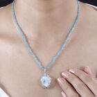 AA Larimar und Apatit Anhänger mit 45cm Kette - 82 ct. image number 2