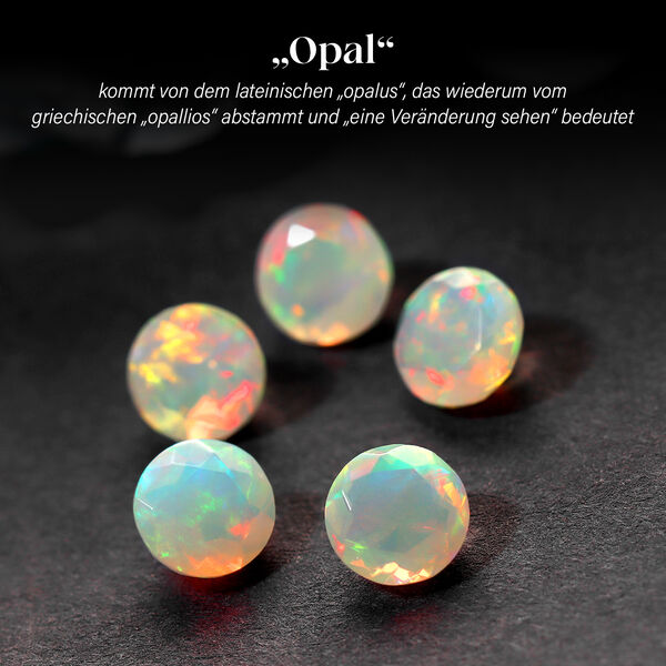 AAAA natürliche, äthiopische Welo Opal-Ohrringe in 950 Platin - 2,74 ct. image number 1