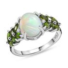 AA natürlicher, äthiopischer Welo Opal, Zirkon und Chromdiopsid-Ring - 2,74 ct. image number 4