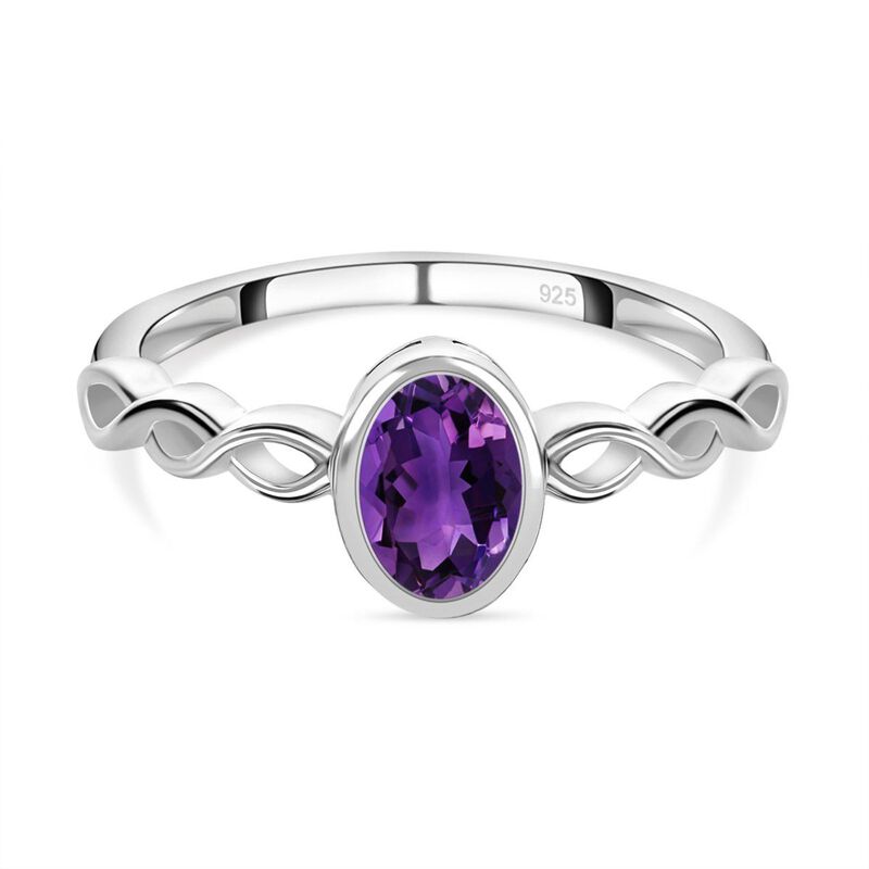 Afrikanischer Amethyst Ring 925 Silber (Größe 17.00) ca. 0,76 ct image number 0