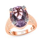 Rose De France Amethyst und Zirkon Ring - 8,16 ct. image number 3