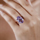 AAA Rose De France Amethyst Ring, 925 Silber rosévergoldet (Größe 17.00) ca. 12.30 ct image number 2