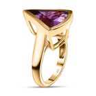 Afrikanischer Amethyst Ring, 925 Silber Gelbgold Vermeil (Größe 21.00) ca. 5.65 ct image number 4