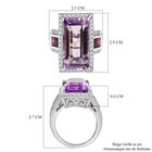 Rose De France Amethyst, Rhodolith Granat und Zirkon-Ring - 14,18 ct. image number 6