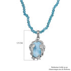 AA Larimar und Apatit Anhänger mit 45cm Kette - 82 ct. image number 5